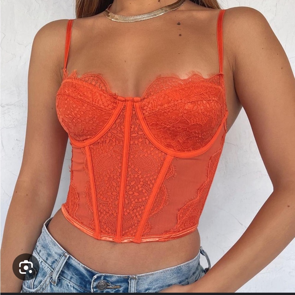 White Fox Bustier Corset Top